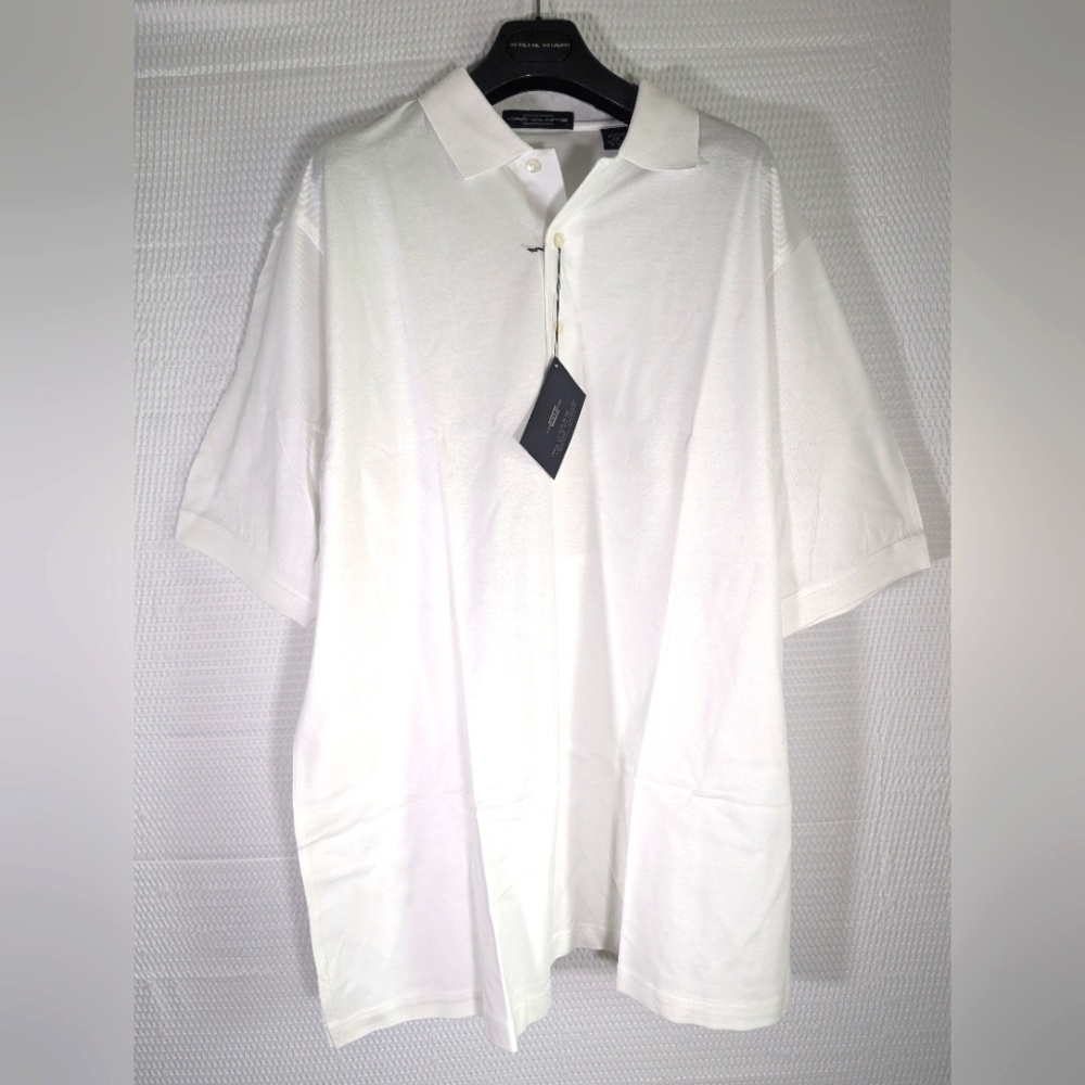 NWT Carnoustie mens white polo shirt size XXL
